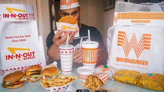 IN-N-OUT VS WHATABURGER | FAST FOOD IN TEXAS | WHICH ONE IS BEST?