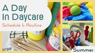 A day in daycare, our summertime schedule and routine| Military family childcare