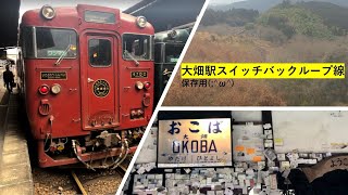 大畑駅（ループ線スイッチバック車窓）