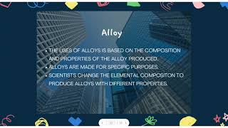 Chemistry Form 4 8.1 Alloys