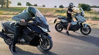 Kymco AK550 Stg1 VS Honda X ADV 750 W akrapovic