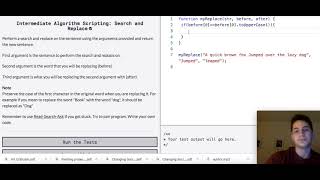 Freecodecamp Intermediate Algorithm: Search and Replace