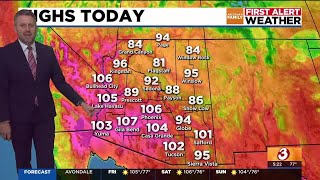 Temps climbing closer to 110 in Phoenix