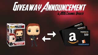 MARVEL GIVEAWAY ANNOUNCEMENT! - Gift Cards & Black Widow Pop Figure (Channel Update + Podcast Info)