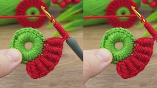 Super idea ☆~ Very easy red color  tunisian crochet  making #crochet #knitting