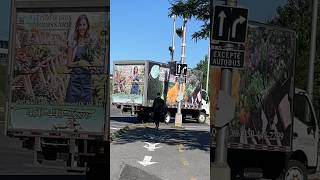 The truck is so colourful 🌹🌼🌷🌺 #flowers #trucking #automobile #canada #quebec #montreal