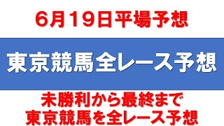 6月19日東京競馬平場全レース予想