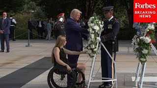 BREAKING NEWS: Donald Trump Participates In Wreath Laying Ceremony To Commemorate Abbey Gate Bombing