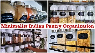 50+ Grocery Bottles \u0026 it's Contents in my Indian Minimalist Kitchen Pantry‼️