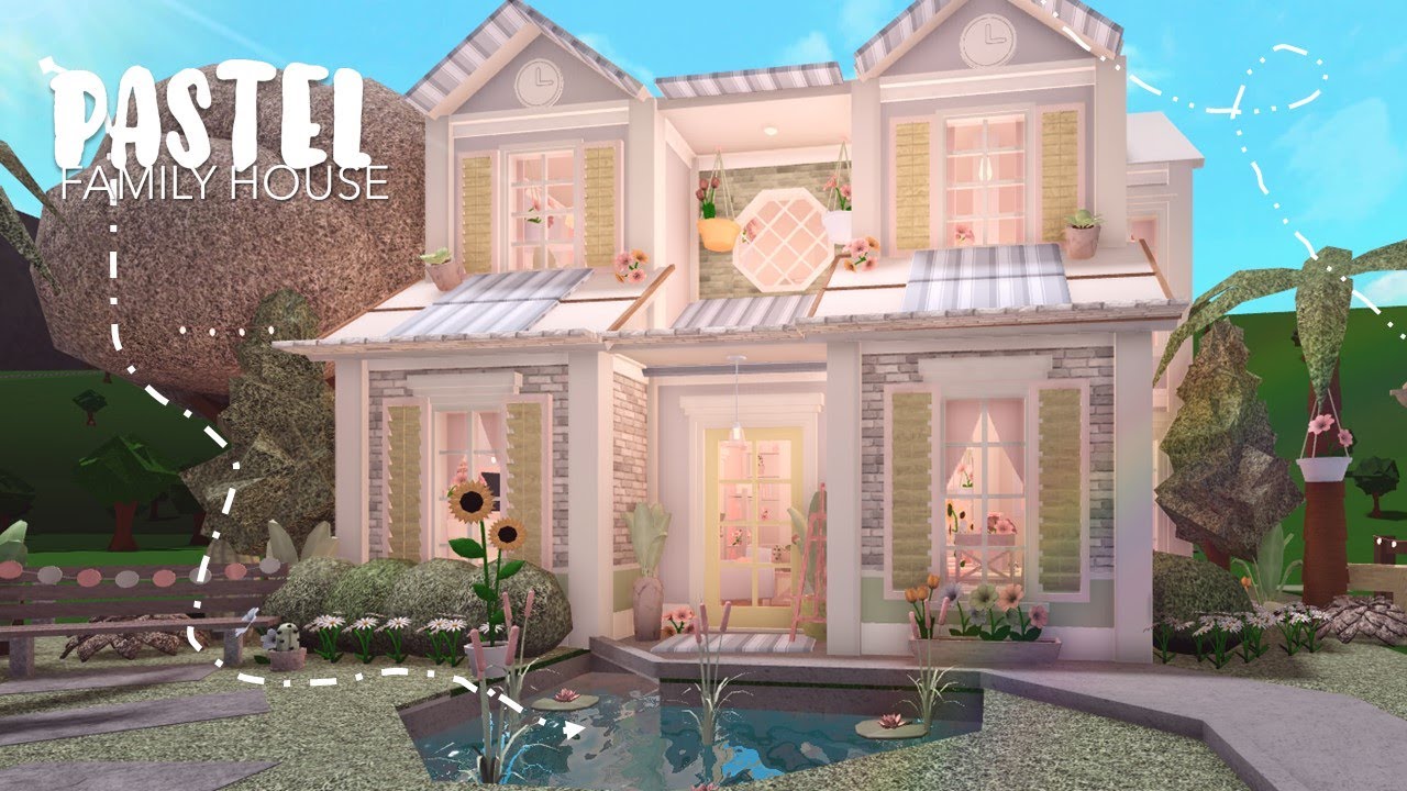 BLOXBURG: Pastel Family House 107k L Tour + Speedbuild ♡ - YouTube