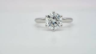 1.51 Carat Round Diamond Solitaire Engagement Ring in 18k White Gold (GIA) - Orogem Jewelers