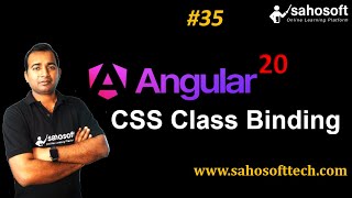 CSS Class binding in Angular 20 | Data Binding in Angular | Sahosoft