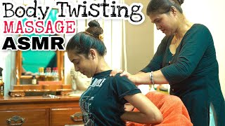 ASMR DEEP-TISSUE Head massage 💆 By Female Indian Barber Chanda to Nancy With Extra Twisting .