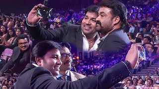 Mohanlal And Dhanush's Selfie Moments At South Award Show