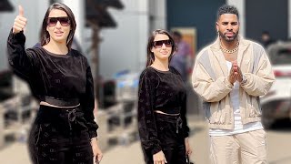 Nora Fatehi LOOKS GORGEOUS In BLACK With Jason Derulo At Mumbai Airport #norafatehi