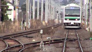 【フルHD】Dec.2010.常磐線E501系基本10両編成佐貫駅到着シーン