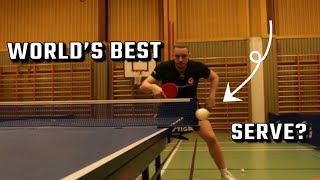 WORLD’S BEST SERVE? | table tennis tutorial | ping pong | Easy level | table ten