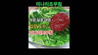 #미나리초무침 맛있게 만드는법 미나리요리