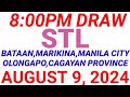 STL - BATAAN,MARIKINA,OLONGAPO,CAGAYAN PROVINCE MANILA CITY August 9, 2024 3RD DRAW RESULT