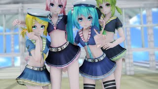 【MMD】Tda式改変Miku.Luka.Gumi.Rin - オツキミリサイタル