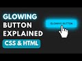 Glowing (Neon) Button Effect  on Hover Tutorial using HTML and CSS