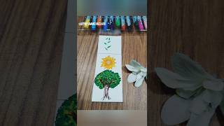 Easy tree for beginners#painting with brushpen#paintingtechniques #viral#how to draw tree#art#peace