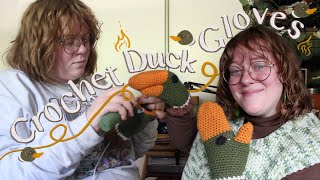 Crocheting Duck Gloves cause Everything Feels Too Serious Right Now (w/ pattern explained)