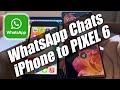 Pixel 6 Move to Android Transfer all your WhatsApp chat history from iPhone to the new Pixel 6 FREE