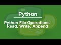 Python File Operations Read Write Append
