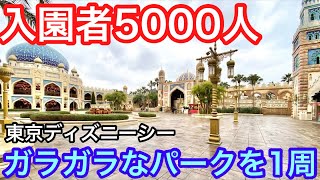 緊急事態宣言の影響で超ガラガラなディズニーシー！入園5000人のパークの様子