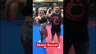 Ebanie Bridges Flex With A Blonde Bomber