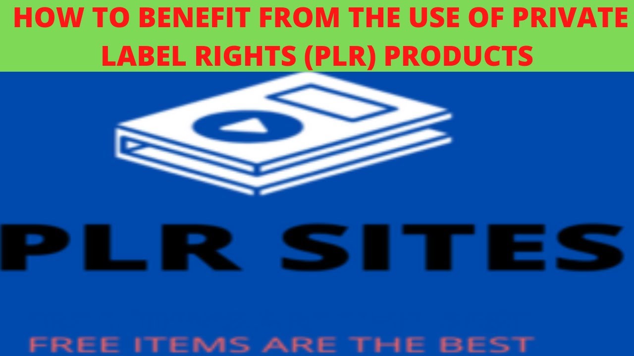 HOW TO BENEFIT FROM THE USE OF PRIVATE LABEL RIGHTS (PLR) PRODUCTS AND ...