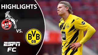 Erling Haaland scores twice, but Borussia Dortmund draws vs. Cologne | ESPN FC Bundesliga Highlights