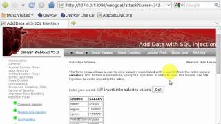 WEBGOAT V5.3 - Add Data with SQL Injection