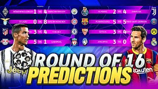CHAMPIONS LEAGUE 20/21 ROUND OF 16 PREDICTION!😱|🏆UEFA UCL Round of 16 draw | PSG vs BARCA 2021