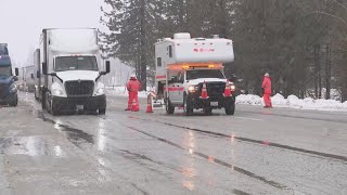 California Weather | Sierra storm impacts travel with snow, rain and strong winds