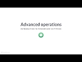 Python Tutorial : Advanced operations
