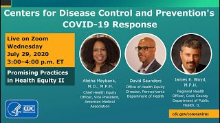 CDC COVID-19 Response Promising Practices in Health Equity II