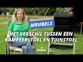 Het verschil tussen een kampeerstoel en tuinstoel | Obelink