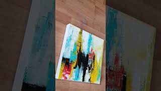 SIMPLE ABSTRACT PAINTING TECHNIQUES #shorts #youtubeshorts #shortvideo