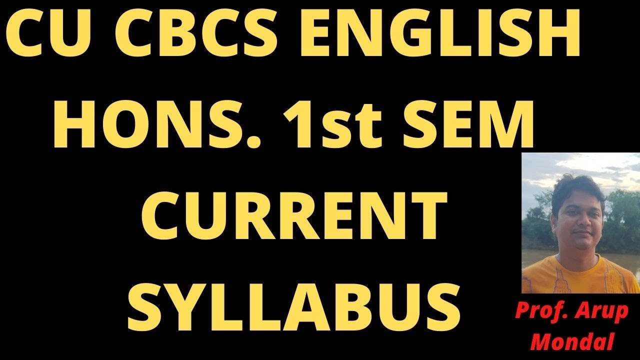 CU CBCS English Honours 1st Semester Syllabus And Question Pattern | CU ...