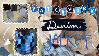 Turning Old Jeans into a Patchwork Jacket - sew along