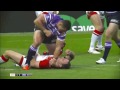 brutal golpe en un partido de rugby