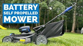 Battery Powered Self Propelled 21'' Lawn Mower from Wild Badger  - 40volts