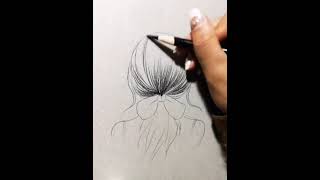 Do you like this hairstyle❤️✨   Satisfying Créative Art #Shorts #art #draw #drawing