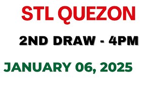 STL Quezon 2nd draw result today live 06 January 2025