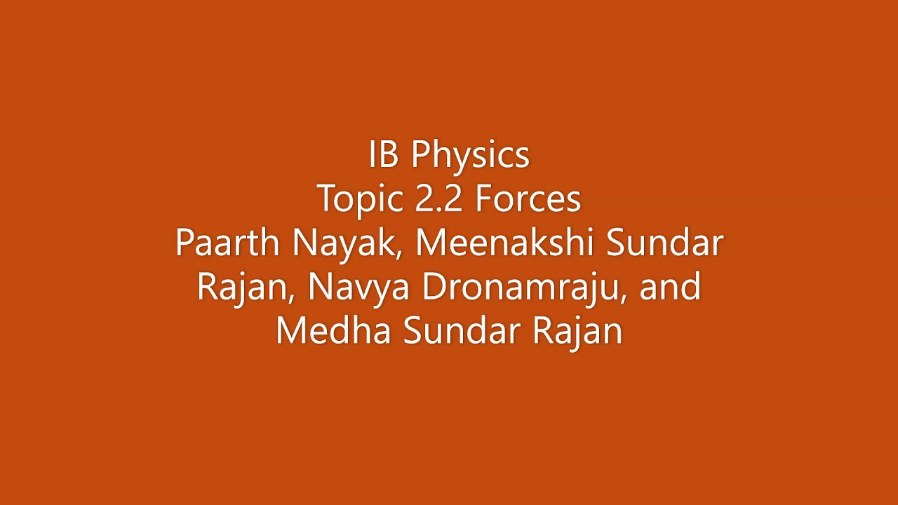 IB Physics Topic 2.2 Forces Review - YouTube