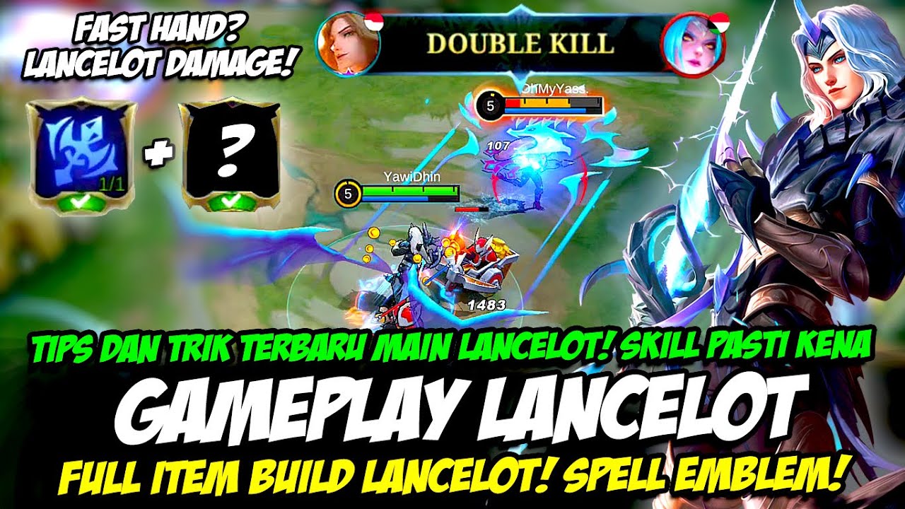 BARU CARA MAIN LANCELOT DAMAGE EMBLEM LANCELOT & BUILD LANCELOT 2023 ...