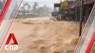 Water levels subside after monsoon strikes Thai resort island