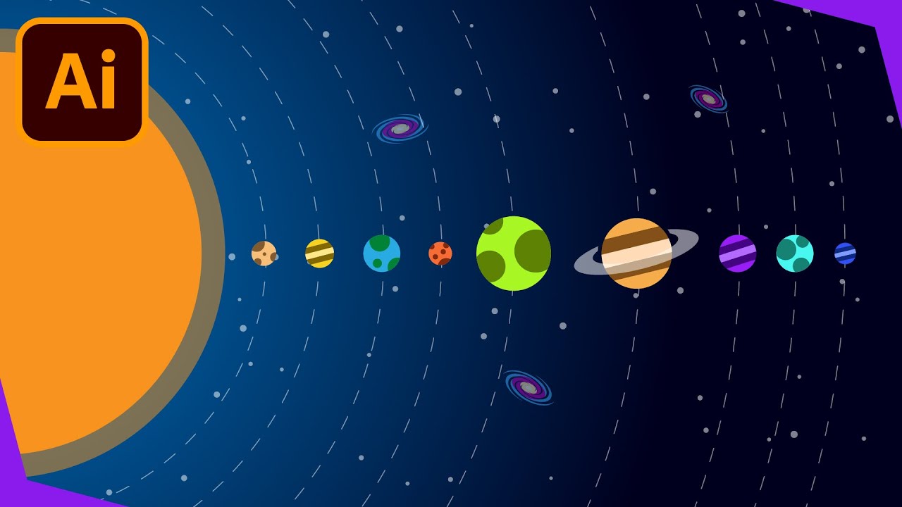 How To Draw The Solar System In Adobe Illustrator Outer Space Series